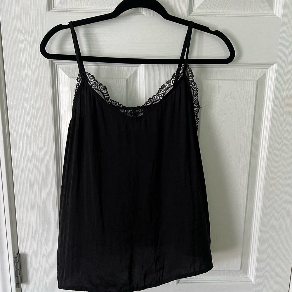 Hollister Black Cami with Lace Detail